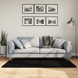 Vidaxl vloerkleed huarte laagpolig zacht wasbaar 80x150 cm zwart - afbeelding 1