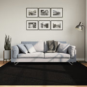 Vidaxl vloerkleed huarte laagpolig zacht wasbaar 200x200 cm zwart - afbeelding 1