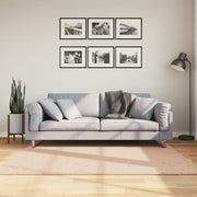 Vidaxl vloerkleed huarte laagpolig zacht wasbaar 160x160 cm roze - afbeelding 1