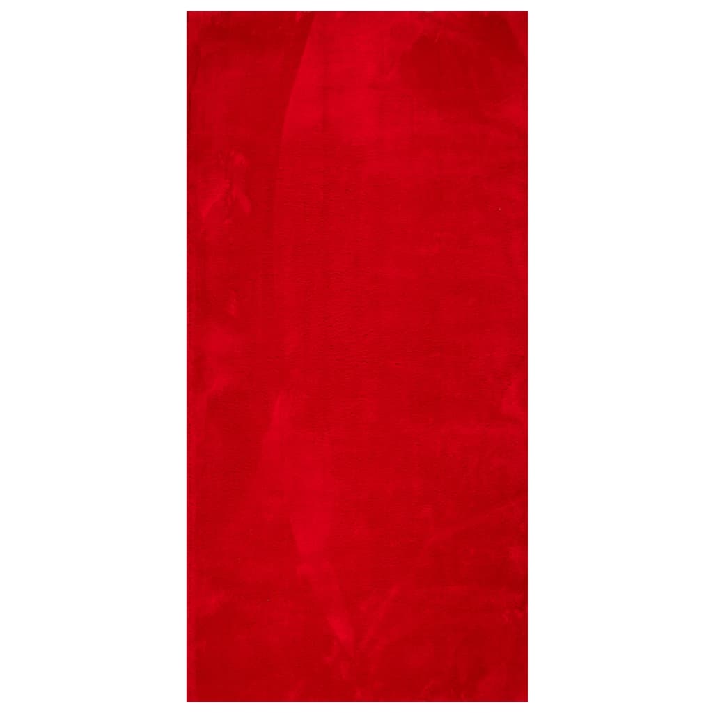 Vidaxl vloerkleed huarte laagpolig zacht wasbaar 100x200 cm rood