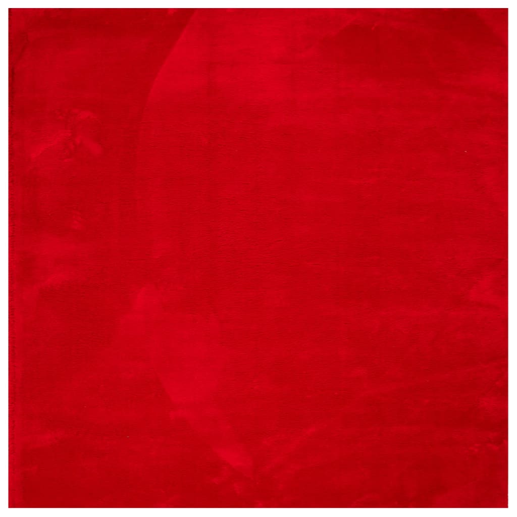 Vidaxl vloerkleed huarte laagpolig zacht wasbaar 120x120 cm rood