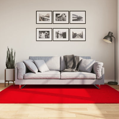 Vidaxl vloerkleed huarte laagpolig zacht wasbaar 140x200 cm rood