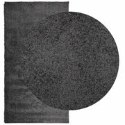 Vidaxl vloerkleed pamplona shaggy hoogpolig modern 80x150 cm antraciet - afbeelding 3