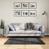 VidaXL Vloerkleed PAMPLONA shaggy hoogpolig 120x120 cm antraciet - afbeelding 1