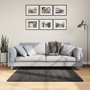 VidaXL Vloerkleed PAMPLONA shaggy hoogpolig 120x120 cm antraciet - afbeelding 1