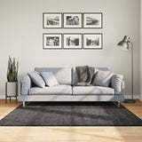 Vidaxl vloerkleed pamplona shaggy hoogpolig 160x160 cm antraciet - afbeelding 1