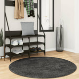 Vidaxl vloerkleed pamplona shaggy hoogpolig modern ø 120 cm antraciet - afbeelding 1