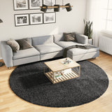 Vidaxl vloerkleed pamplona shaggy hoogpolig modern ø 240 cm antraciet - afbeelding 1