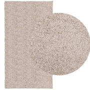 Vidaxl vloerkleed pamplona shaggy hoogpolig modern 60x110 cm beige - afbeelding 3