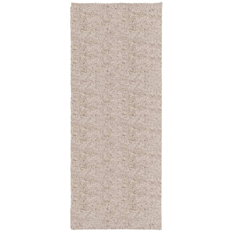 Vidaxl vloerkleed pamplona shaggy hoogpolig modern 80x200 cm beige