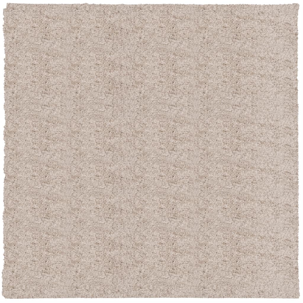 Vidaxl vloerkleed pamplona shaggy hoogpolig modern 120x120 cm beige