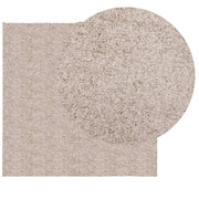 Vidaxl vloerkleed pamplona shaggy hoogpolig modern 160x160 cm beige - afbeelding 3