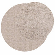 Vidaxl vloerkleed pamplona shaggy hoogpolig modern ø 80 cm beige - afbeelding 3