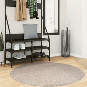 Vidaxl vloerkleed pamplona shaggy hoogpolig modern ø 120 cm beige - afbeelding 1