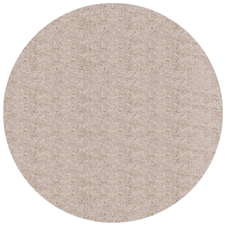 Vidaxl vloerkleed pamplona shaggy hoogpolig modern ø 240 cm beige