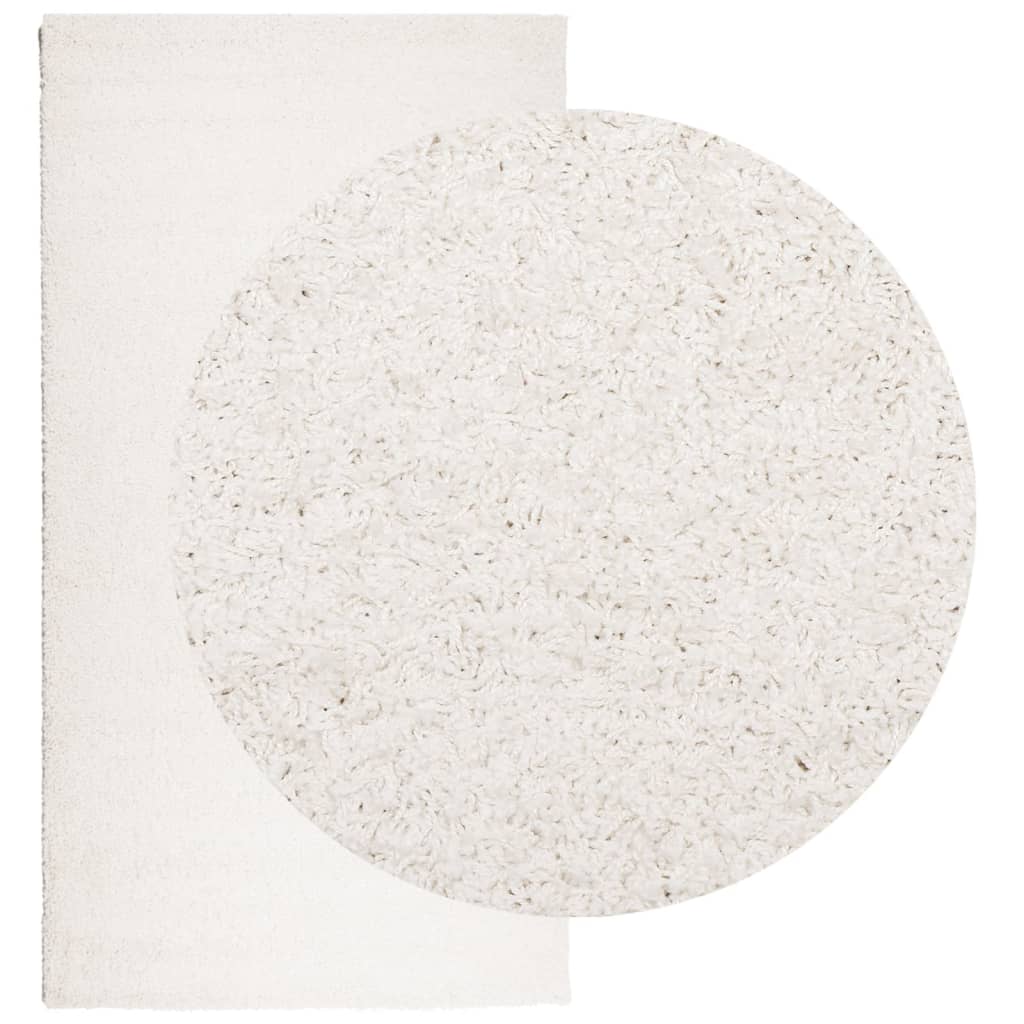 Vidaxl vloerkleed pamplona shaggy hoogpolig modern 80x150 cm crème