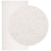Vidaxl vloerkleed pamplona shaggy hoogpolig modern 80x150 cm crème - afbeelding 3