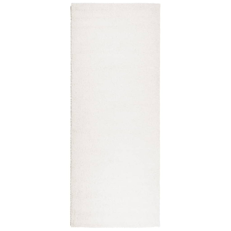Vidaxl vloerkleed pamplona shaggy hoogpolig modern 80x200 cm crème