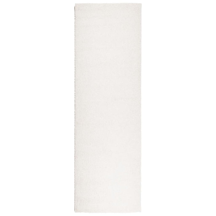 Vidaxl vloerkleed pamplona shaggy hoogpolig modern 80x250 cm crème
