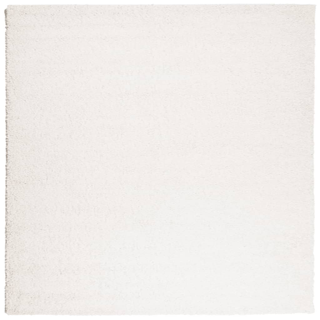 Vidaxl vloerkleed pamplona shaggy hoogpolig modern 120x120 cm crème