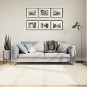 Vidaxl vloerkleed pamplona shaggy hoogpolig modern 200x200 cm crème - afbeelding 1