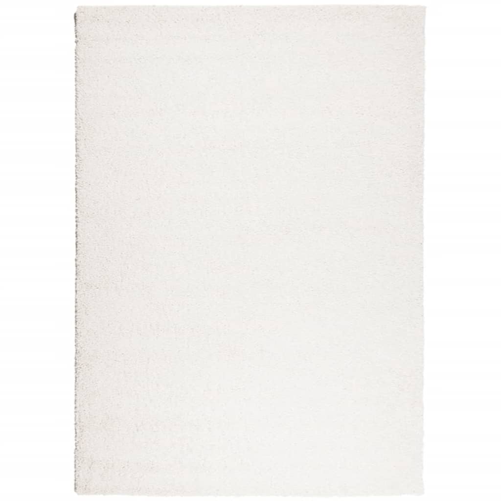 Vidaxl vloerkleed pamplona shaggy hoogpolig modern 240x340 cm crème