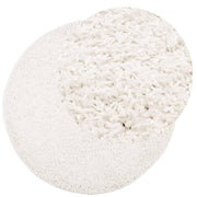 Vidaxl vloerkleed pamplona shaggy hoogpolig modern ø 100 cm crèmekleur - afbeelding 3