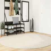 Vidaxl vloerkleed pamplona shaggy hoogpolig modern ø 200 cm crèmekleur - afbeelding 1
