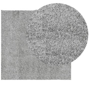 Vidaxl vloerkleed pamplona shaggy hoogpolig modern 240x240 cm grijs - afbeelding 3