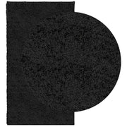 Vidaxl vloerkleed pamplona shaggy hoogpolig modern 60x110 cm zwart - afbeelding 3