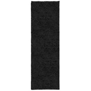 Vidaxl vloerkleed pamplona shaggy hoogpolig modern 80x250 cm zwart - afbeelding 2
