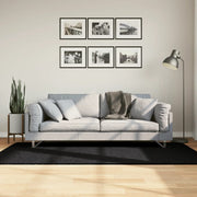 Vidaxl vloerkleed pamplona shaggy hoogpolig modern 100x200 cm zwart - afbeelding 1