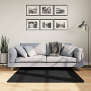 Vidaxl vloerkleed pamplona shaggy hoogpolig modern 120x120 cm zwart - afbeelding 1