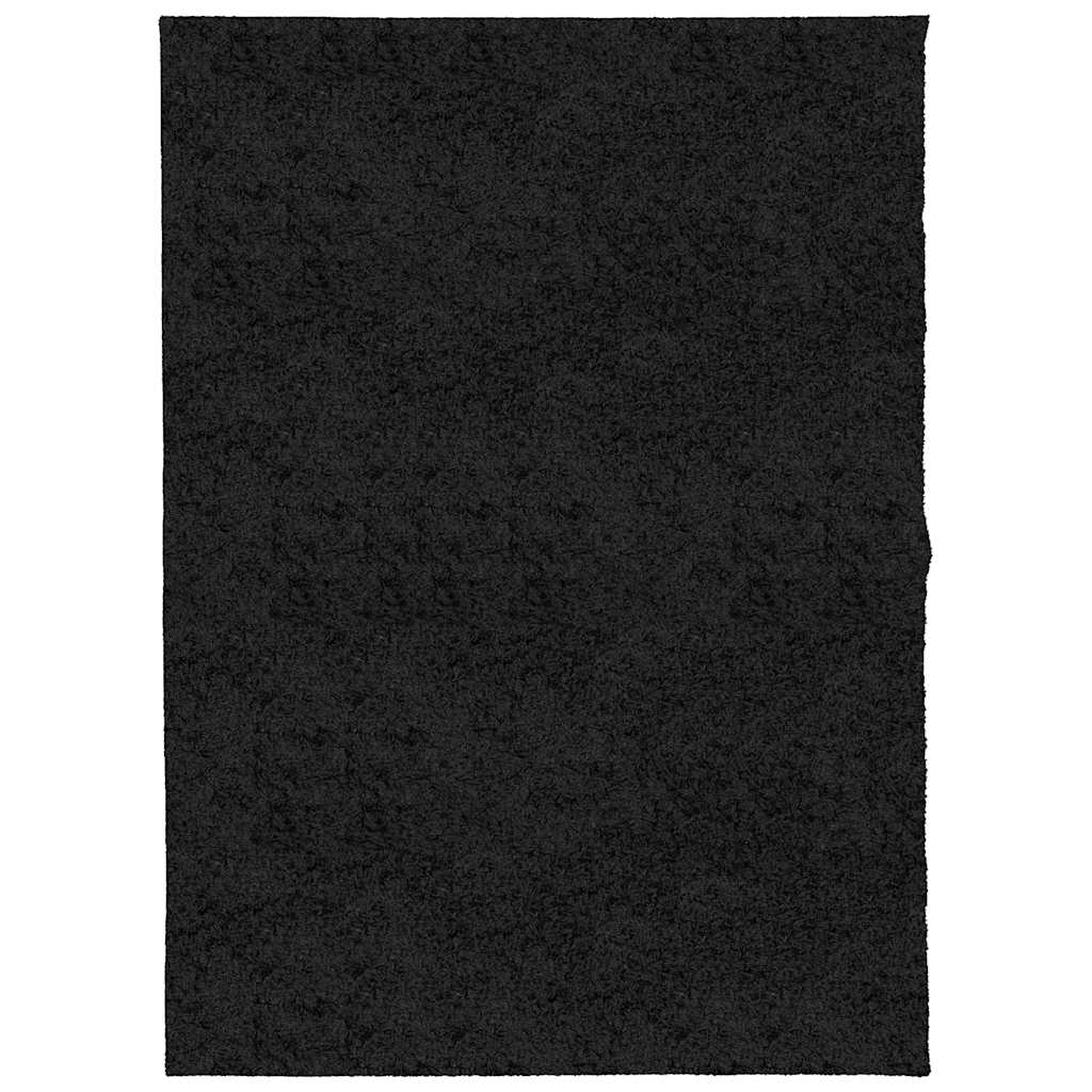 Vidaxl vloerkleed pamplona shaggy hoogpolig modern 140x200 cm zwart