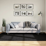 Vidaxl vloerkleed pamplona shaggy hoogpolig modern 160x230 cm zwart - afbeelding 1