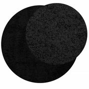 Vidaxl vloerkleed pamplona shaggy hoogpolig modern ø 120 cm zwart - afbeelding 3