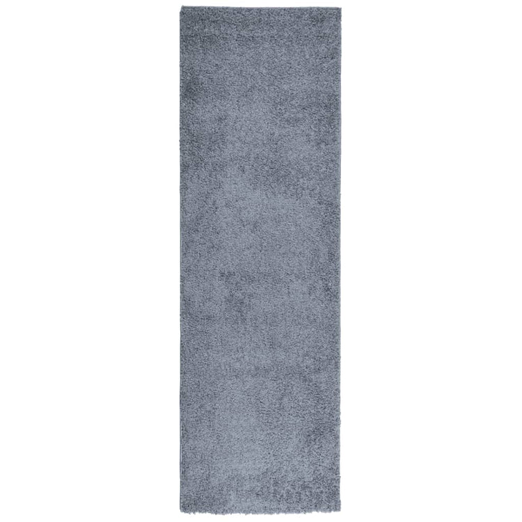 Vidaxl vloerkleed pamplona shaggy hoogpolig modern 80x250 cm blauw