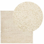 Vidaxl vloerkleed pamplona shaggy hoogpolig modern 120x120 cm goud - afbeelding 3