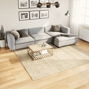Vidaxl vloerkleed pamplona shaggy hoogpolig modern 240x240 cm goud - afbeelding 1