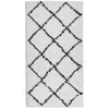 Vidaxl vloerkleed pamplona shaggy hoogpolig 60x110 cm crème en zwart
