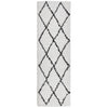 Vidaxl vloerkleed pamplona shaggy hoogpolig 80x250 cm crème en zwart