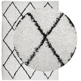 Vidaxl vloerkleed pamplona shaggy hoogpolig 240x340 cm crème en zwart - afbeelding 3