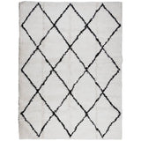 Vidaxl vloerkleed pamplona shaggy hoogpolig 300x400 cm crème en zwart - afbeelding 2