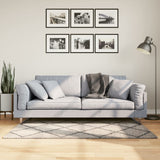 Vidaxl vloerkleed pamplona shaggy hoogpolig 80x150 cm beige antraciet - afbeelding 1