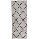Vidaxl vloerkleed pamplona shaggy hoogpolig 80x200 cm beige antraciet - afbeelding 2