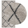 Vidaxl vloerkleed pamplona shaggy hoogpolig 100x200 cm beige antraciet