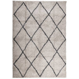 Vidaxl vloerkleed pamplona shaggy hoogpolig 120x170 cm beige antraciet - afbeelding 2