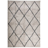 Vidaxl vloerkleed pamplona shaggy hoogpolig 160x230 cm beige antraciet - afbeelding 2
