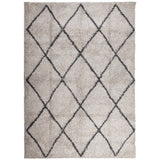Vidaxl vloerkleed pamplona shaggy hoogpolig 200x280 cm beige antraciet - afbeelding 2
