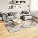Vidaxl vloerkleed pamplona shaggy hoogpolig 200x280 cm beige antraciet - afbeelding 1